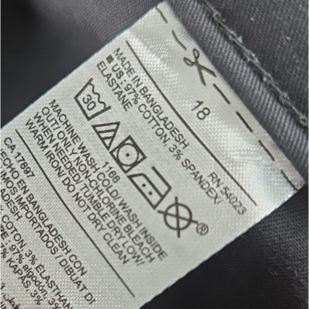 OLD NAVY Crop Capri Chino Pants‎ Womens 18 Charcoal Gray Comfort Stretch NEW - Picture 8 of 11